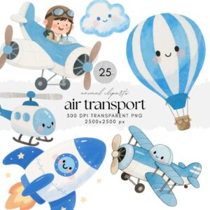 Blue Air Transport ClipArt