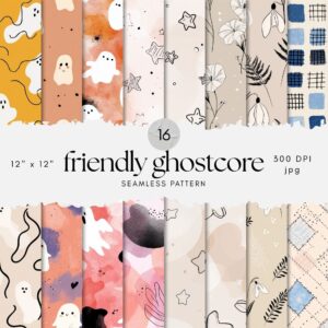 Friendly Ghostcore Seamless Patterns