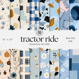 Tractor Seamless Patterns