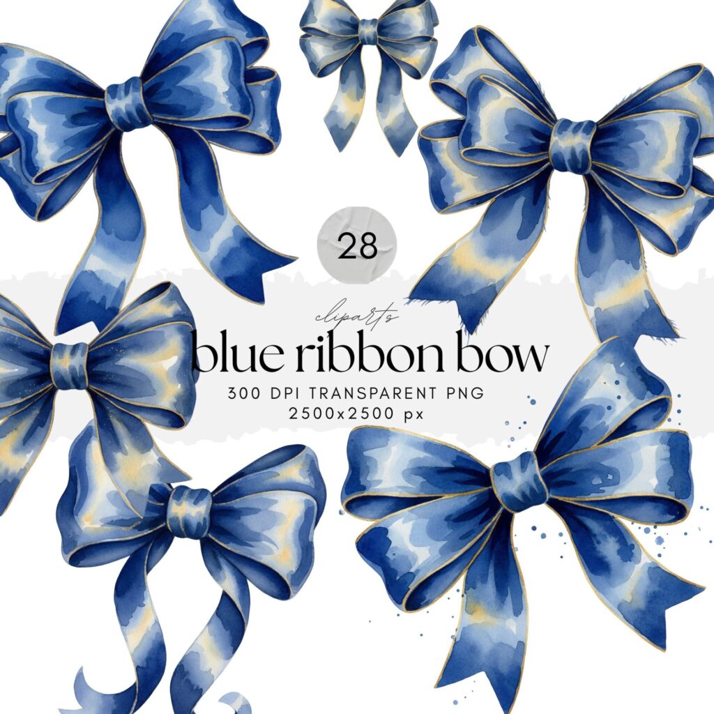 Blue Ribbon Bow ClipArt